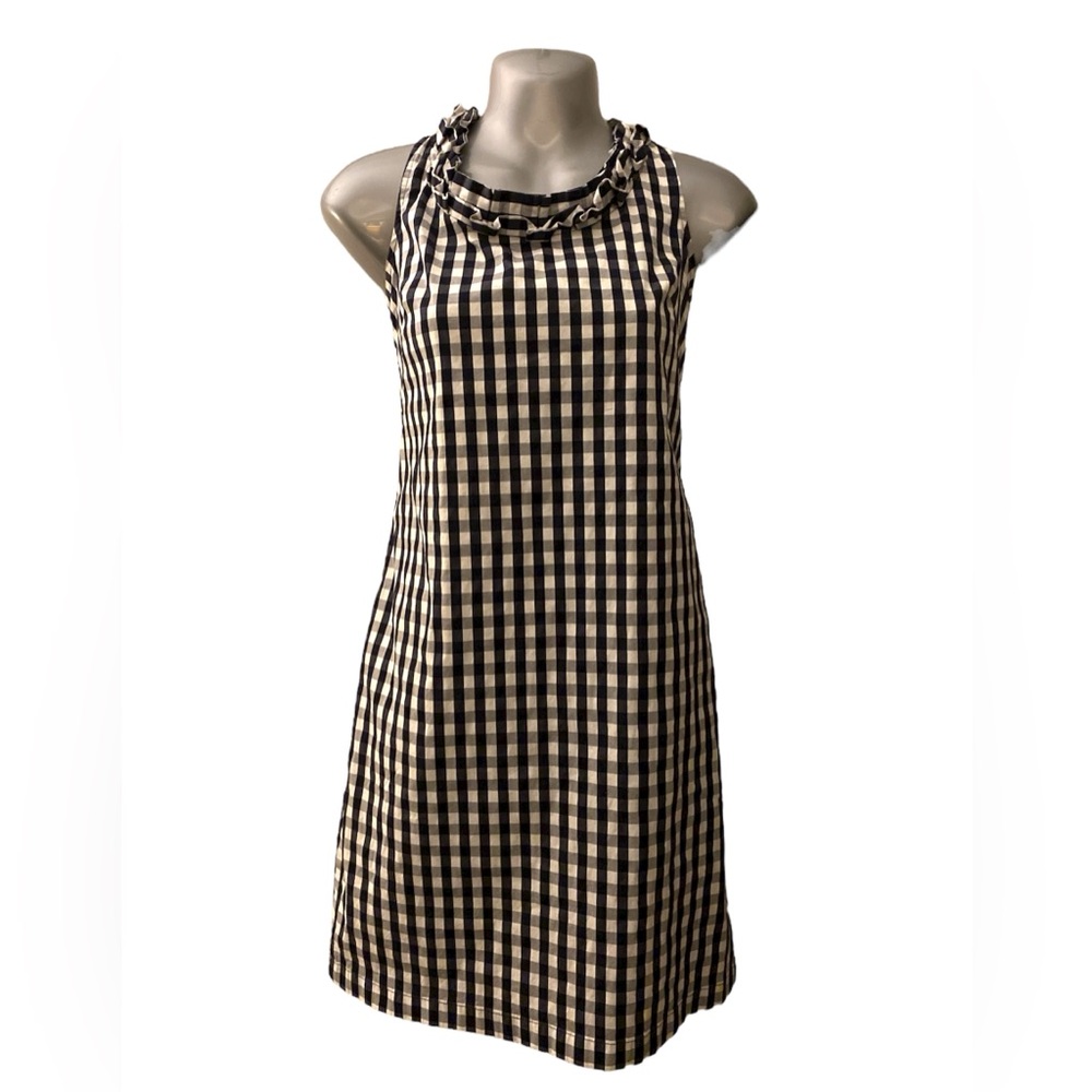 Talbots Black and White Gingham Dress